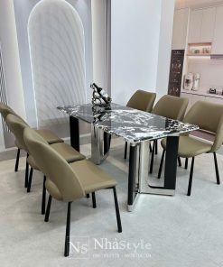 Thiết Kế Thi Công Tủ Bếp Chuyên Nghiệp 35 Alternative view of Bàn ăn chân inox 6 ghế 268S